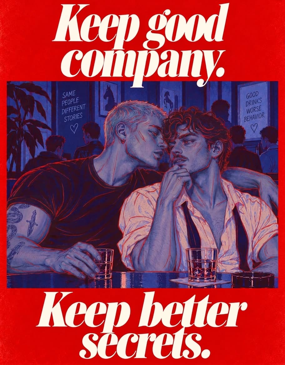 Keep good company. Keep better secrets. From Etiquette For Trouble.